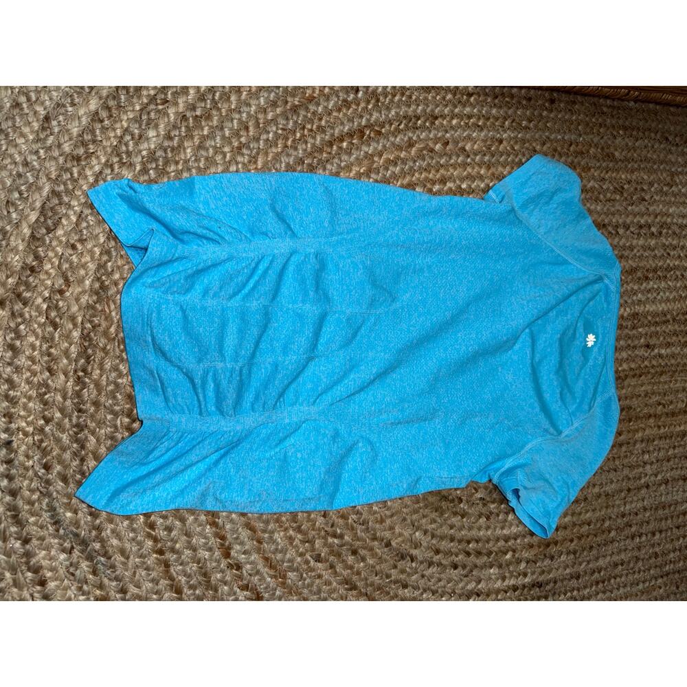 Athleta ruched seamless workout shirt in blue size xs - Picture 5 of 5